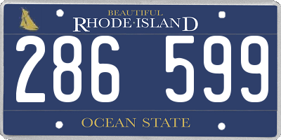 RI license plate 286599