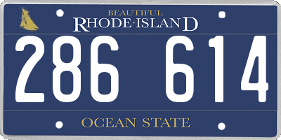 RI license plate 286614