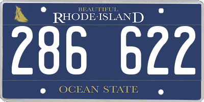 RI license plate 286622