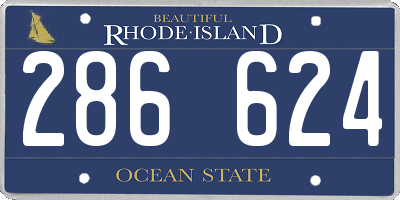 RI license plate 286624
