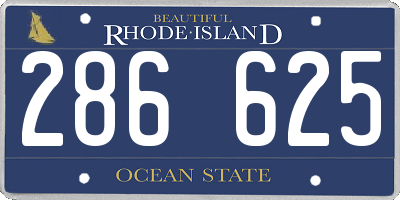 RI license plate 286625