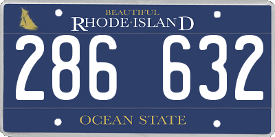 RI license plate 286632