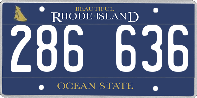 RI license plate 286636
