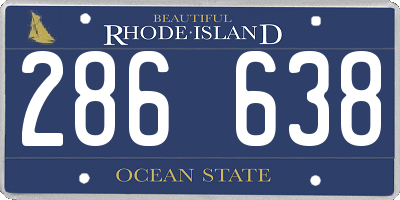 RI license plate 286638