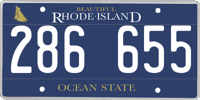 RI license plate 286655