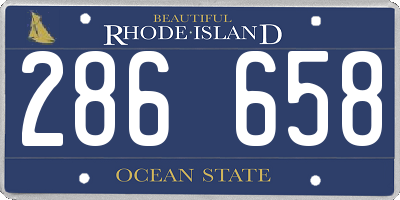RI license plate 286658