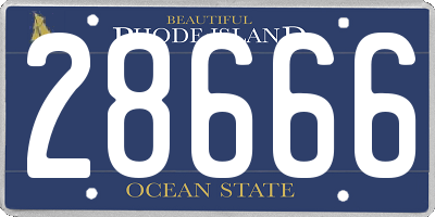 RI license plate 28666