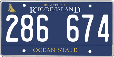 RI license plate 286674