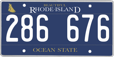RI license plate 286676