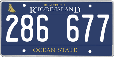 RI license plate 286677