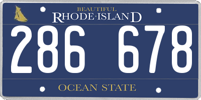 RI license plate 286678