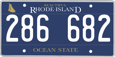 RI license plate 286682