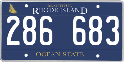 RI license plate 286683