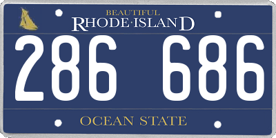 RI license plate 286686