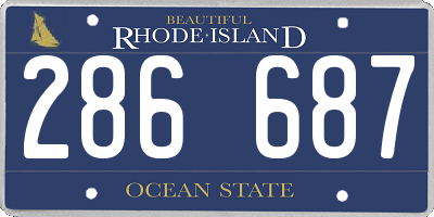 RI license plate 286687