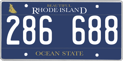 RI license plate 286688