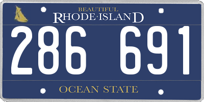 RI license plate 286691