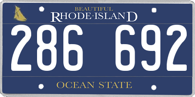 RI license plate 286692