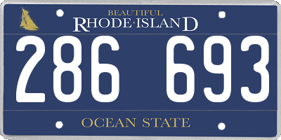 RI license plate 286693