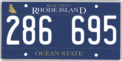 RI license plate 286695