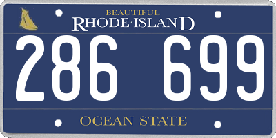 RI license plate 286699