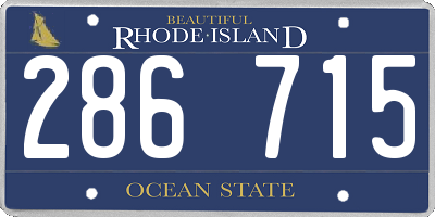 RI license plate 286715