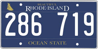 RI license plate 286719