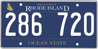RI license plate 286720