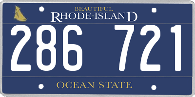 RI license plate 286721