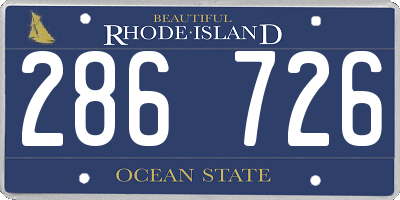 RI license plate 286726