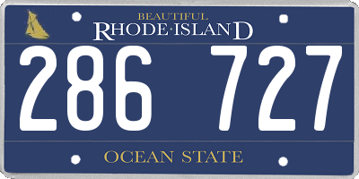 RI license plate 286727