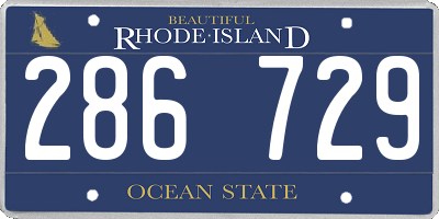 RI license plate 286729