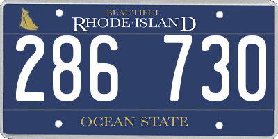 RI license plate 286730