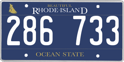 RI license plate 286733