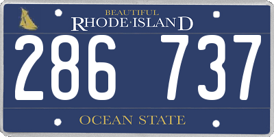 RI license plate 286737