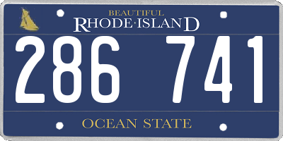 RI license plate 286741