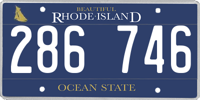 RI license plate 286746