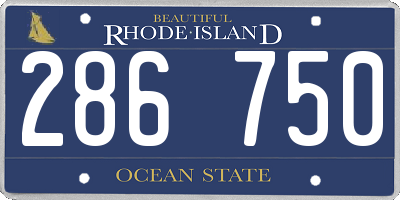 RI license plate 286750