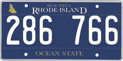 RI license plate 286766