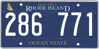 RI license plate 286771