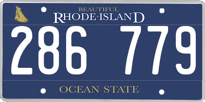 RI license plate 286779