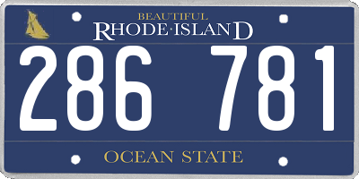 RI license plate 286781