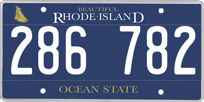 RI license plate 286782