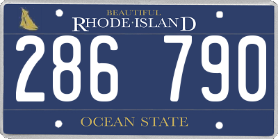 RI license plate 286790