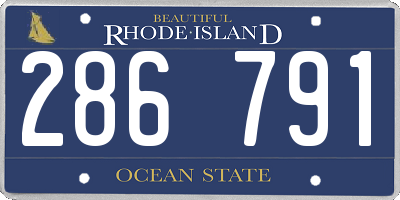 RI license plate 286791