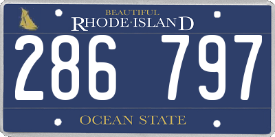 RI license plate 286797