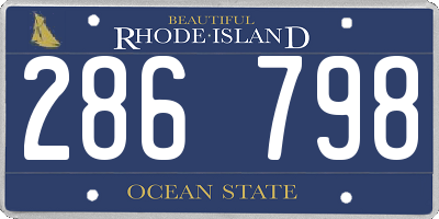 RI license plate 286798