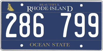 RI license plate 286799