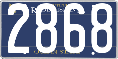 RI license plate 2868