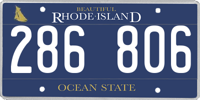 RI license plate 286806